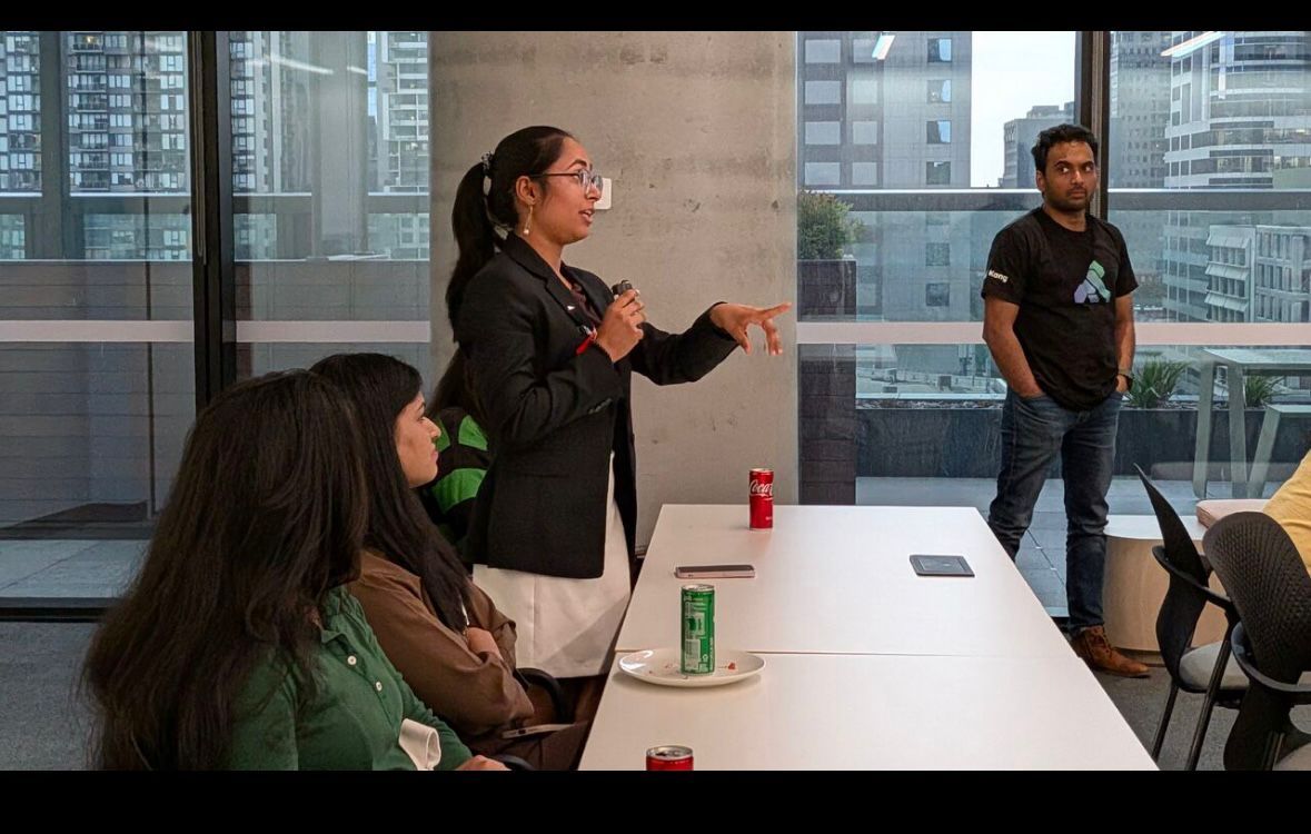 Kirtika speaking at IWD panel